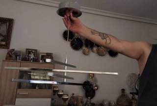 Lámpara Techo Colgante Gris LED Concord