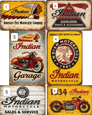Colección Chapas Taller Indian Motorcycle