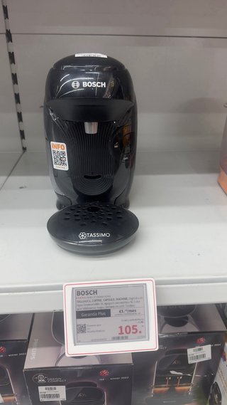 Cafetera Bosch Tassimo Negra