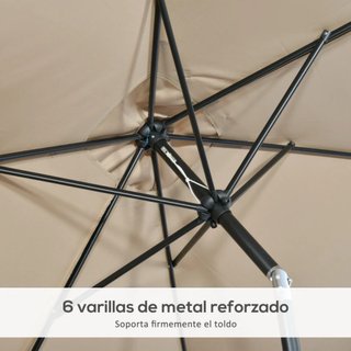 Sombrilla Rectangular Beige 200x300cm