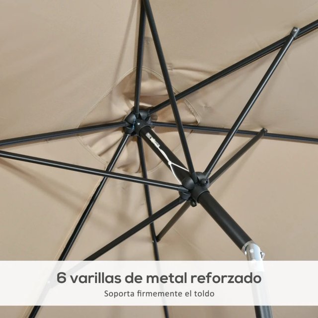 Sombrilla Rectangular Beige 200x300cm
