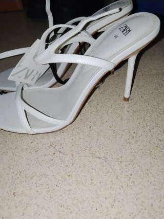Sandalias Zara Talla 39 Blancas