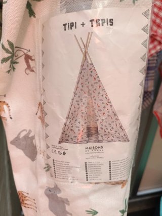 Casa tipi infantil estampado animales