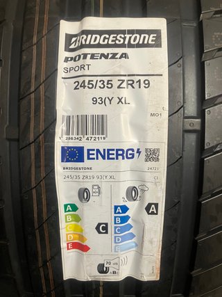 Neumático Bridgestone Potenza Sport 245/35/19 93Y