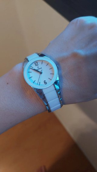 Reloj ceramic FESTINA, color blanco de mujer