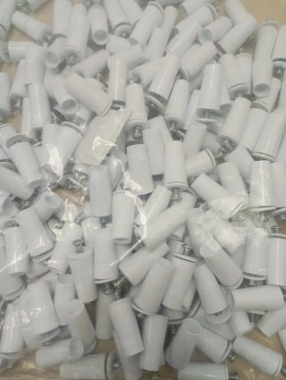 50 topes persiana blanco tornillo inox