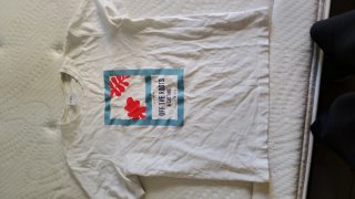 Camiseta Zara Blanca Estampada