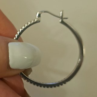 Pendientes Aro Plata 925 con Circonitas