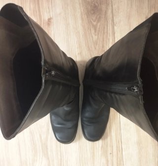 Botas altas vintage negras