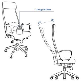 Silla de oficina IKEA Markus Negra