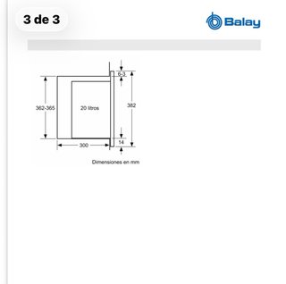 Microondas Integrado Balay Negro