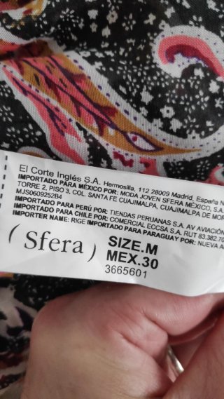 Blusa Sfera Estampada Multicolor Talla M