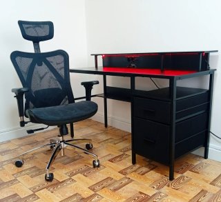 Escritorio Gaming - Oficina Negro LED/CA