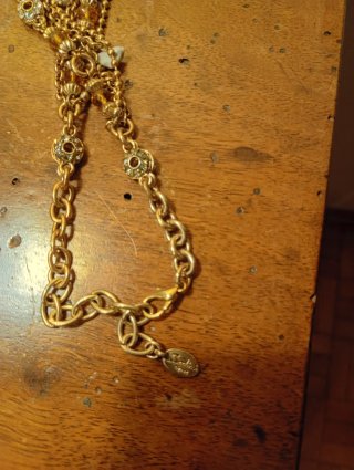 Collana donna oro con pietre bianche