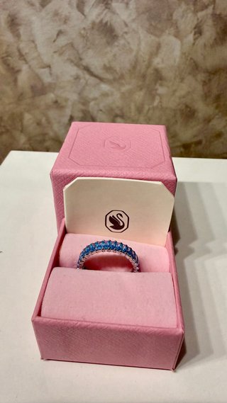 Anillo Swarovski Matrix Azul T62