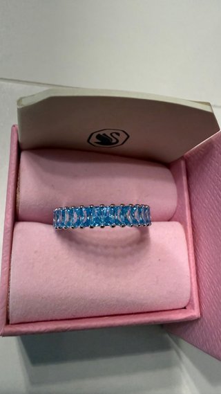 Anillo Swarovski Matrix Azul T62