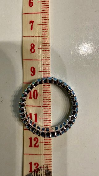 Anillo Swarovski Matrix Azul T62