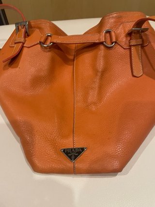 Bolso Prada Naranja Piel