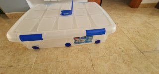 3 Cajas de plástico transparentes con tapa