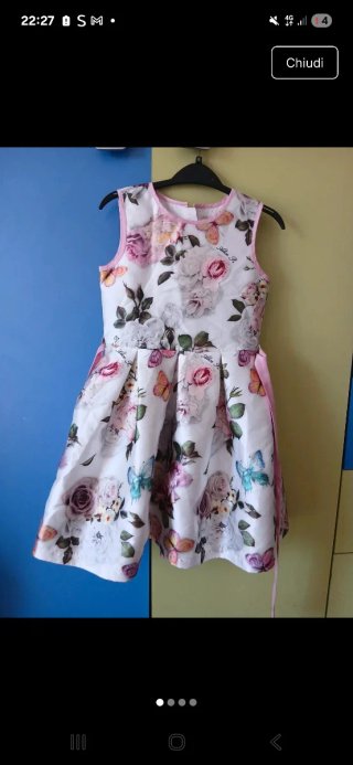 Vestito bambina fiori e farfalle