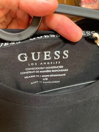 Camiseta Guess Negra Logo Los Angeles