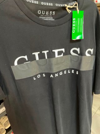 Camiseta Guess Negra Logo Los Angeles