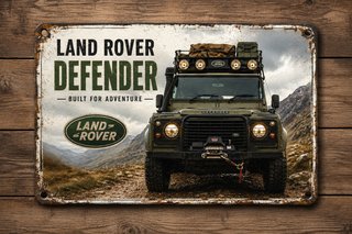 Chapa Decorativa Land Rover Defender 29x19
