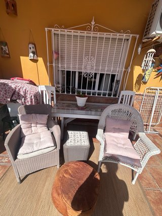 Mesa de centro patchwork cristal y madera