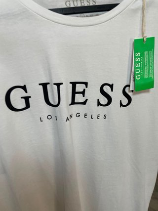 Camiseta Guess Blanca Logo Los Angeles