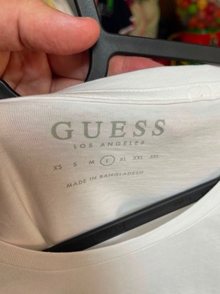 Camiseta Guess Blanca Logo Los Angeles