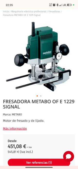 Fresadora Metabo OFE 1229 Signal