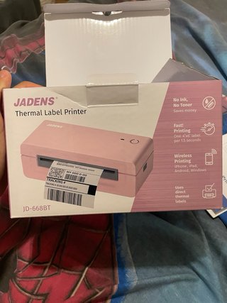 Impresora de etiquetas JADENS rosa