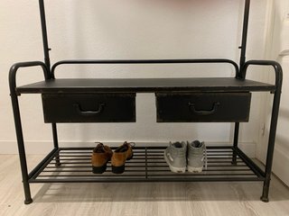 Perchero/Zapatero  Metálico Estilo Industrial
