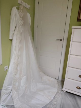 Traje de Novia Blanco Manga Larga
