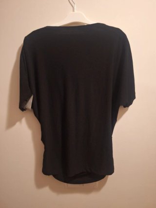 Camiseta negra Leño T única nueva