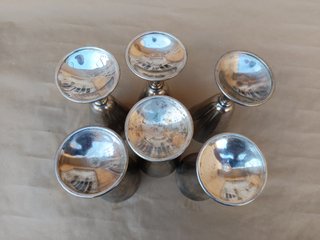Lote 6 copas metal Roma S.L. antiguas