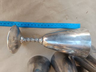 Lote 6 copas metal Roma S.L. antiguas