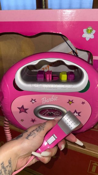 Equipo de música Barbie rosa