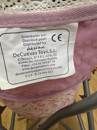 Carrito de muñeca Martina rosa