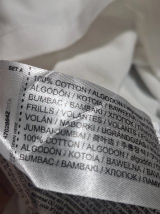 Camiseta Mango T S blanca volante