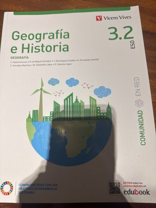Libro de texto Geografia e Historia. 3 eso .