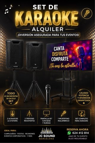 ALQUILER ALTAVOCES, PARA KARAOKE COMPLETO
