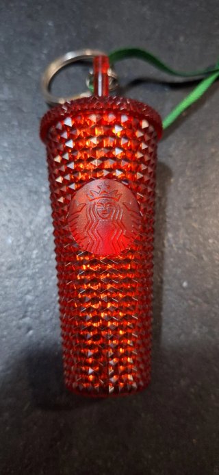 Decoración árbol Starbucks vaso rojo, 10 cm