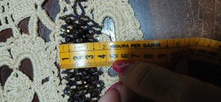 Bracciale perline nero e viola