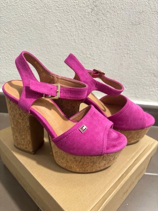 Sandalias Tommy Hilfiger Tacon Rosa Talla 36