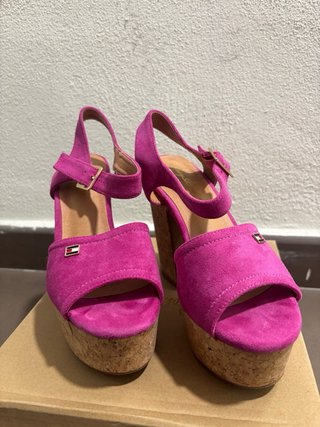 Sandalias Tommy Hilfiger Tacon Rosa Talla 36