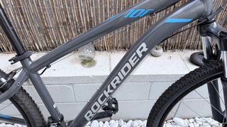 Bicicleta Rockrider ST100 Gris/Azul