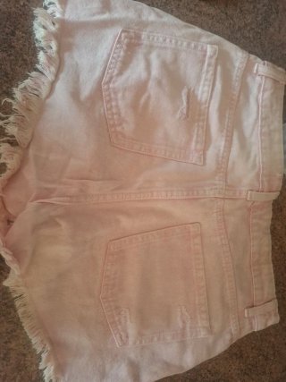 Shorts vaqueros rotos rosas Talla S