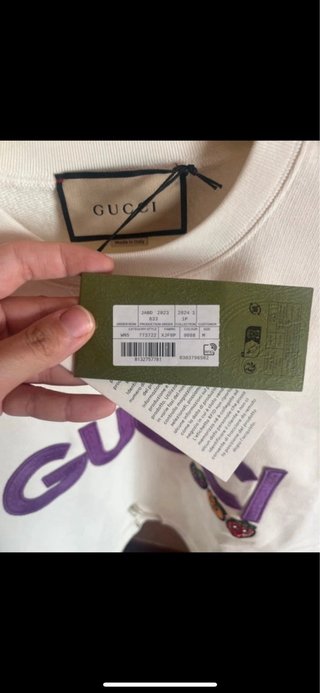 Sudadera Gucci Crop Top Blanco Morado