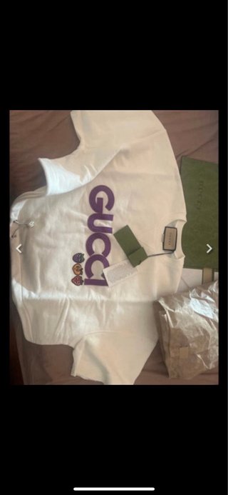 Sudadera Gucci Crop Top Blanco Morado